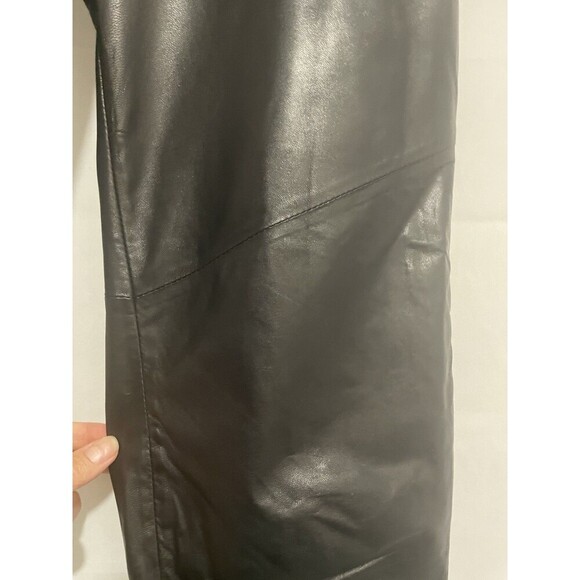 IRO Rifra 100% Lamb Leather Straight Trouser Women's size 38 Black - Picture 3 of 15